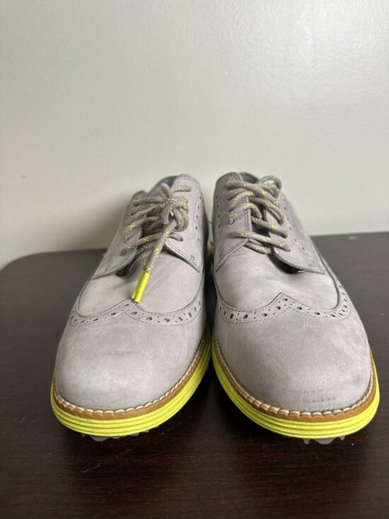 Cole Haan Zerogrand OG Wingtip Oxford Golf Shoes Waterproof Grey Neon Mens 8 main image 9